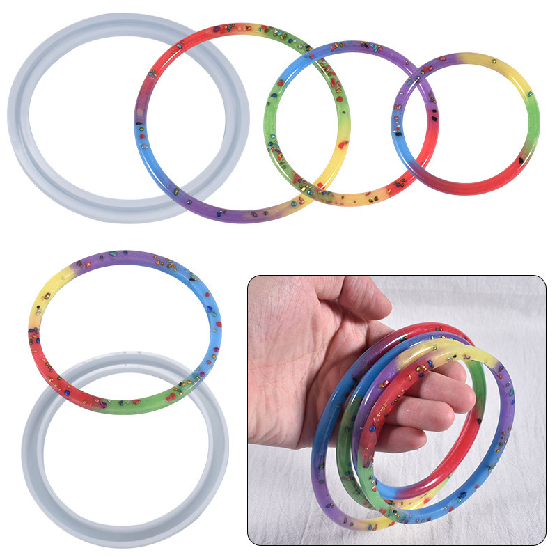 Resin Bangle Bracelet - 3pc Silicone Mold for Epoxy Resin