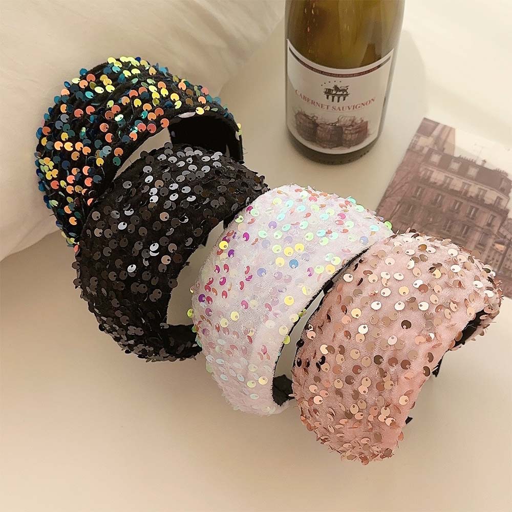 Women'S Accessories Gift Ideas - New Wide Glitter Headband For Women