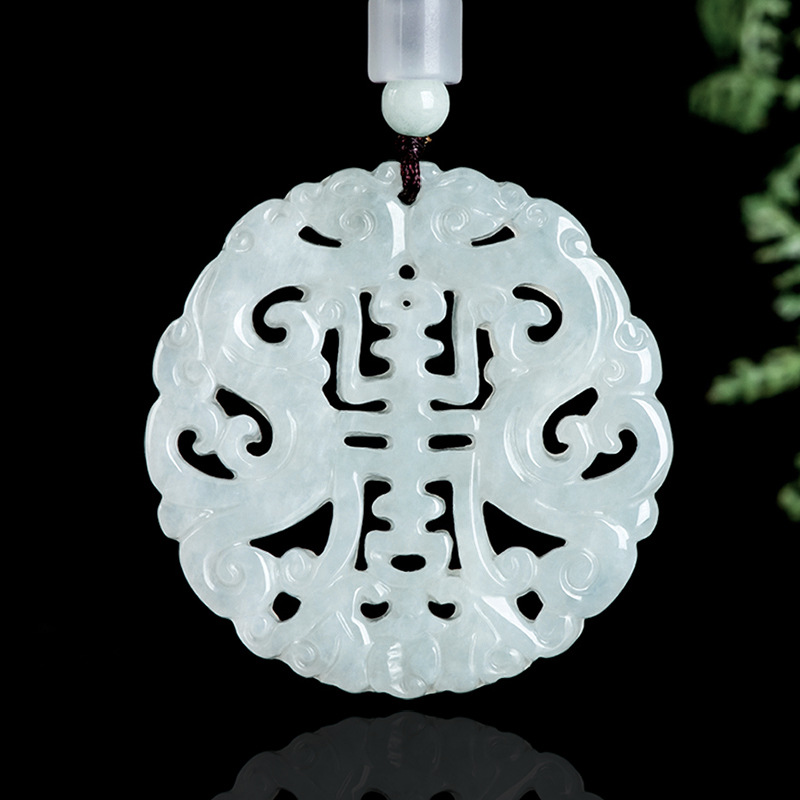 Women Accessories Jewelry - Burmese Jadeite Dragon Pendant Necklace Vintage