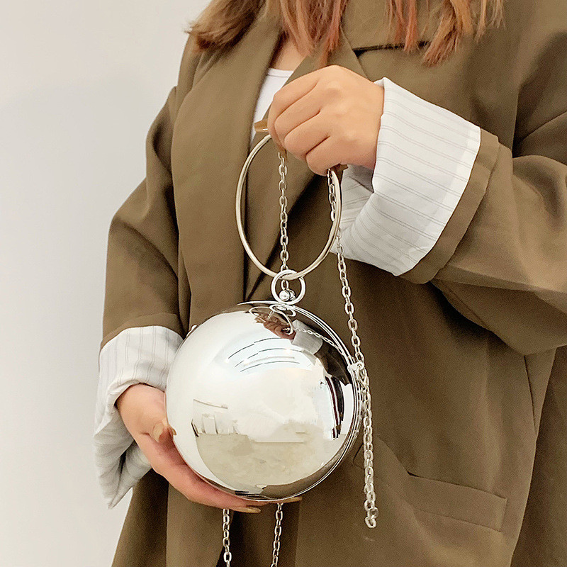 Wallet Chain Bag - Luxury Women Round Ball Evening Bag