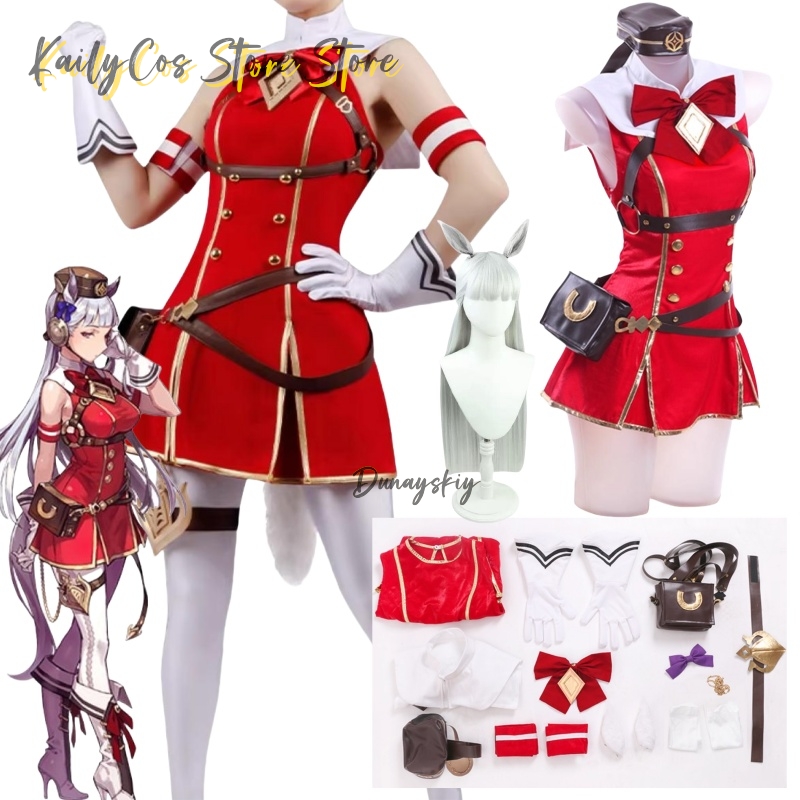 Women'S Red Accessories - Gold Ship Cosplay Costume Wig Hat