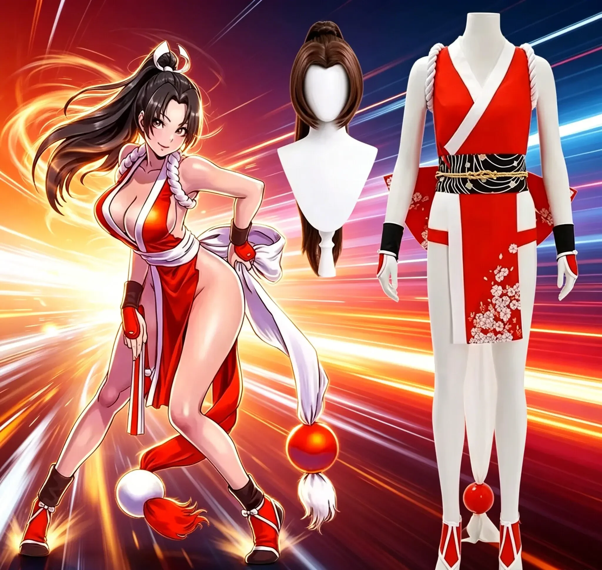Women'S Red Accessories - 2026 New Women’s Ninja Themed Cosplay