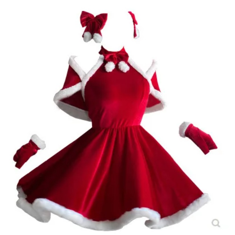 Women'S Red Accessories - Christmas Cosplay Costume Dress Accessories Suit