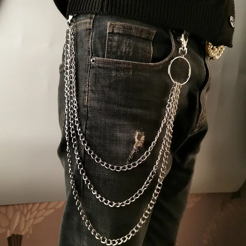 Wallet Chain Bag - Layer Metal Belt Chain Punk Hook