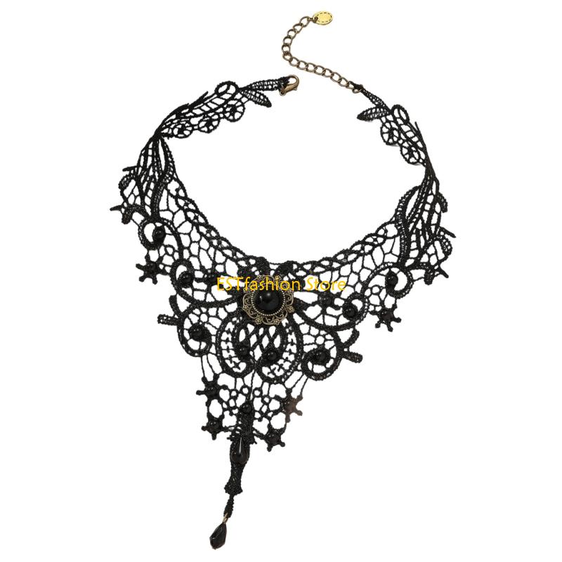 Women'S Vampire Accessories - Y5GC Lace Choker Necklace Gothic Lace