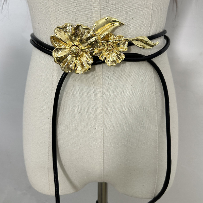 Women'S Jeans Accessories Chain - Fashion Design Metal Flower Waist Chain