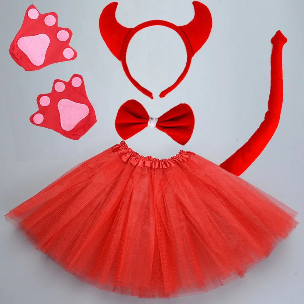 Women'S Red Accessories - Women Girls Animal Demon Devil Evil
