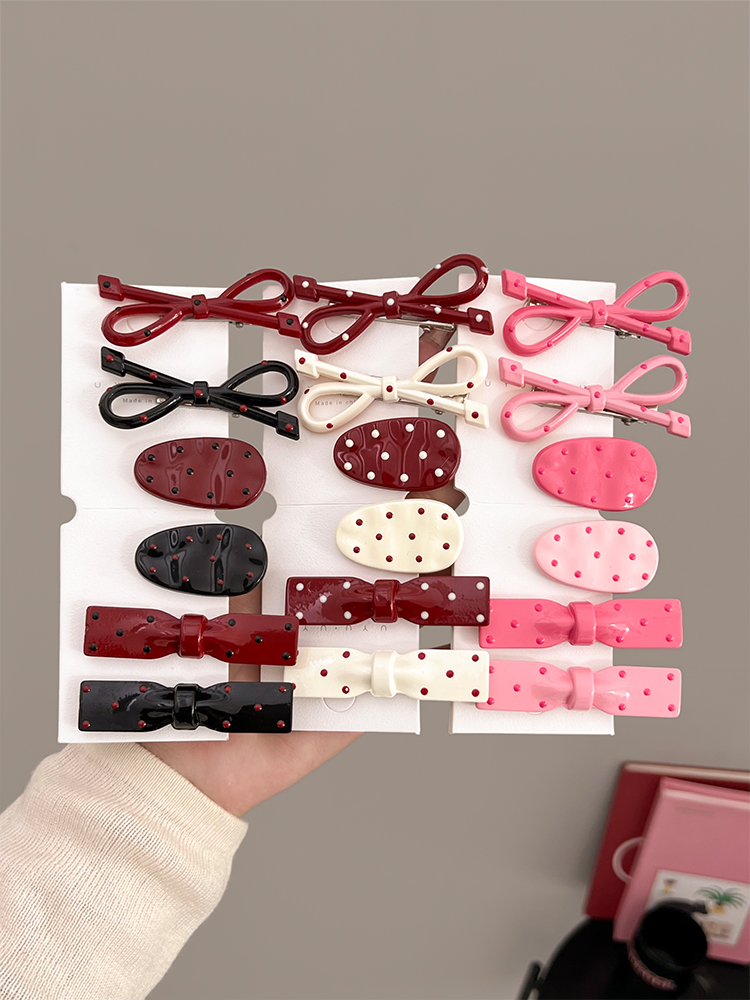 Women'S Red Accessories - Sweet Cool Polka Dot Knot Hair