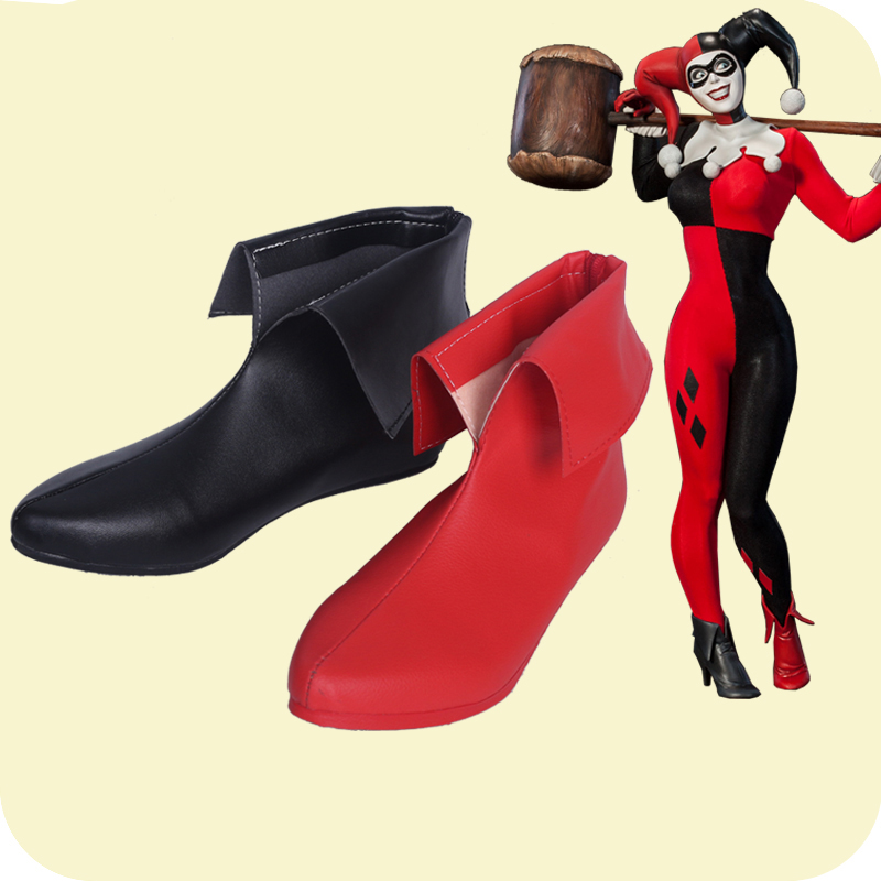 Women'S Harley Quinn Accessories - Arkham Knight Cosplay Quinn boots Bad