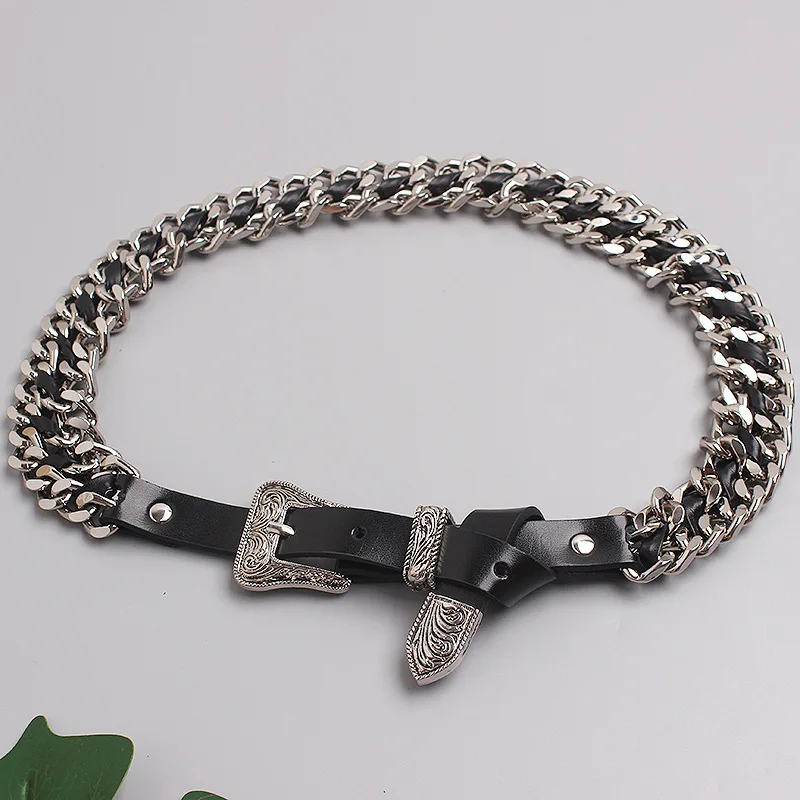 Women Hip Hop Metal Belt Fashi - Women'S Jeans Accessories Chain 评论和价格