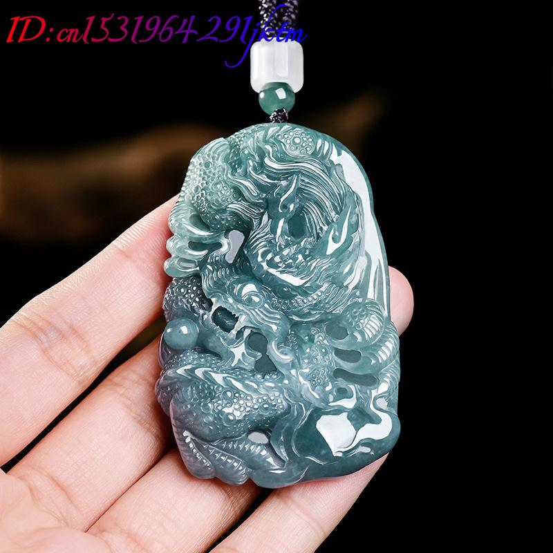 Natural Burmese Jadeite Dragon - Women Accessories Jewelry 评论和价格