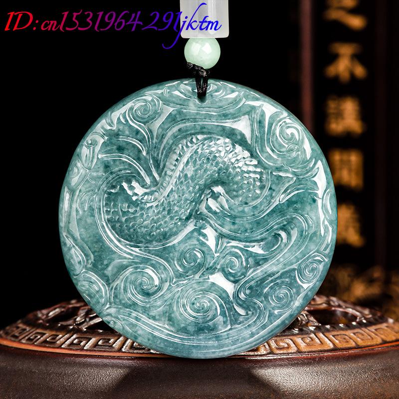 Burmese Jadeite Dragon Pendant - Women Accessories Jewelry 评论和价格