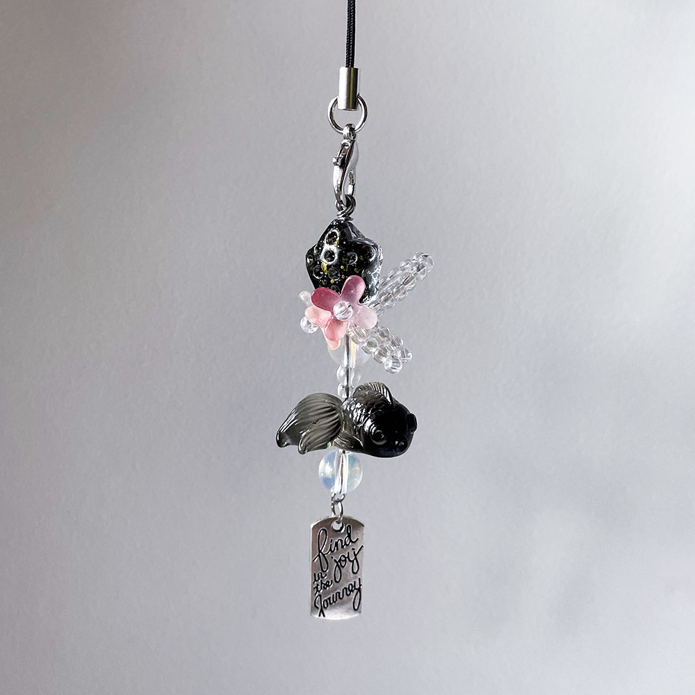 Black Goldfish Phone Charm Cha - Wallet Chain Bag 评论和价格