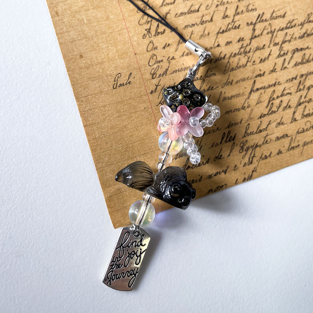 Black Goldfish Phone Charm Cha - Wallet Chain Bag 评论和价格