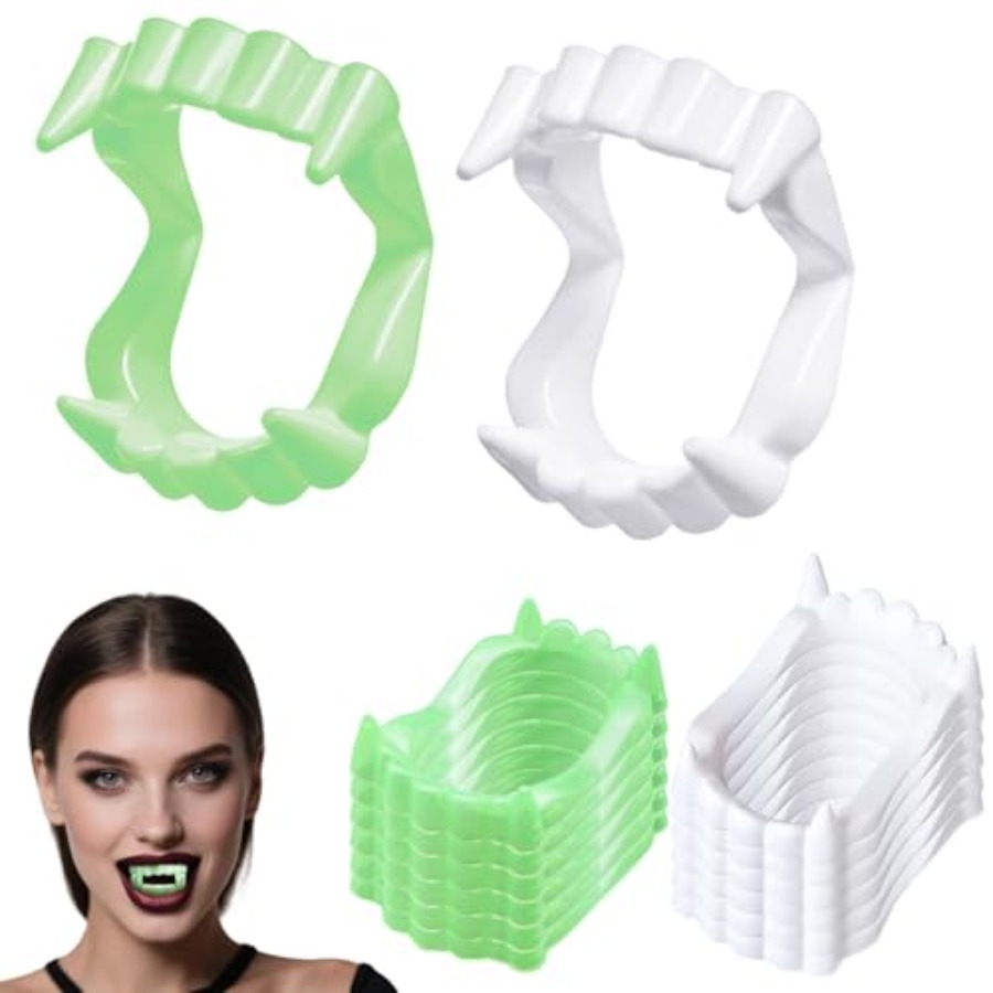 12 Pcs Halloween White Teeth F - Women'S Vampire Accessories 评论和价格