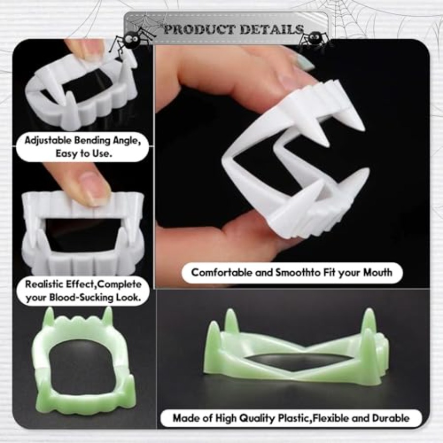 12 Pcs Halloween White Teeth F - Women'S Vampire Accessories 评论和价格