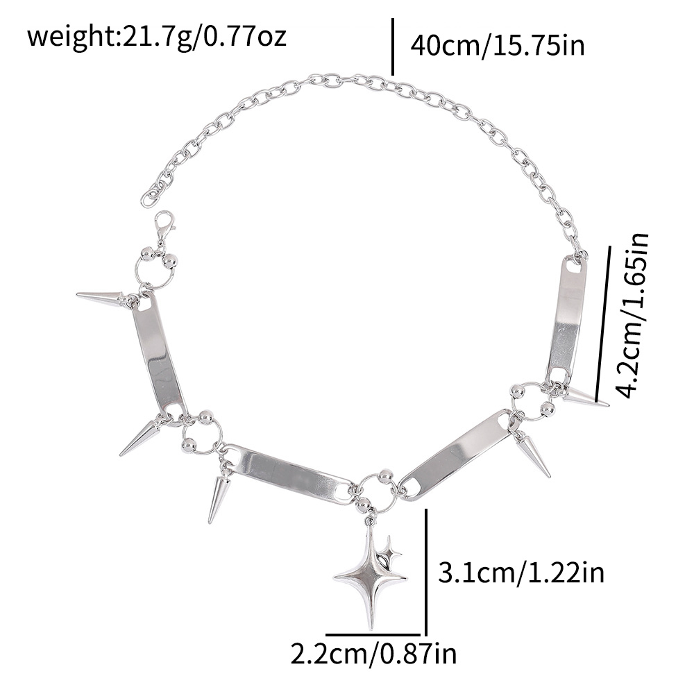 Punk Star Riveted Choker,Rock  - Women'S Y2K Accessories 评论和价格