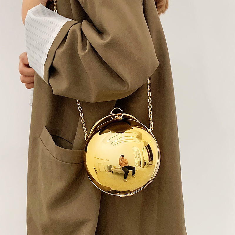 Luxury Women Round Ball Evenin - Wallet Chain Bag 评论和价格