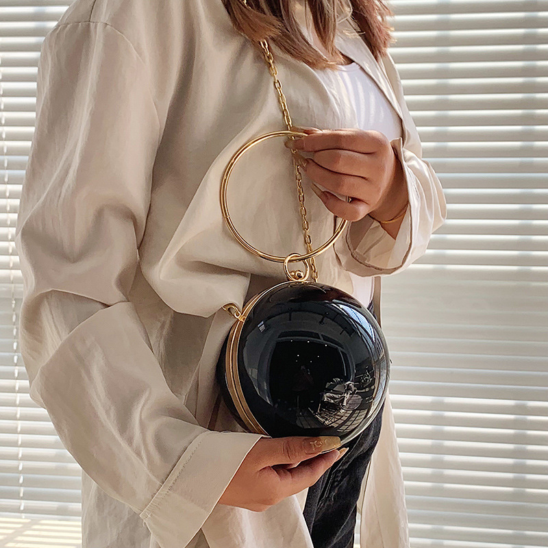 Luxury Women Round Ball Evenin - Wallet Chain Bag 评论和价格