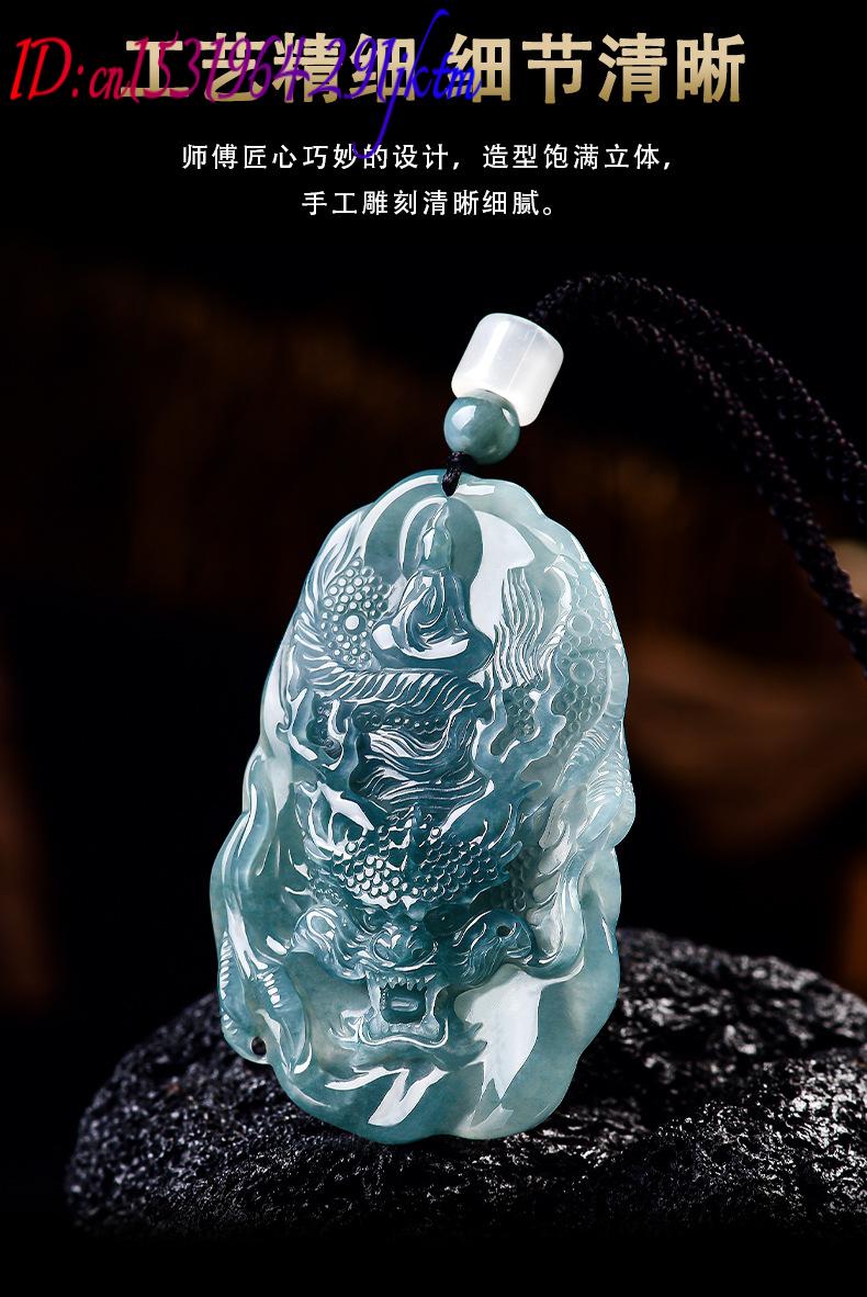 Natural Burmese Jadeite Dragon - Women Accessories Jewelry 评论和价格