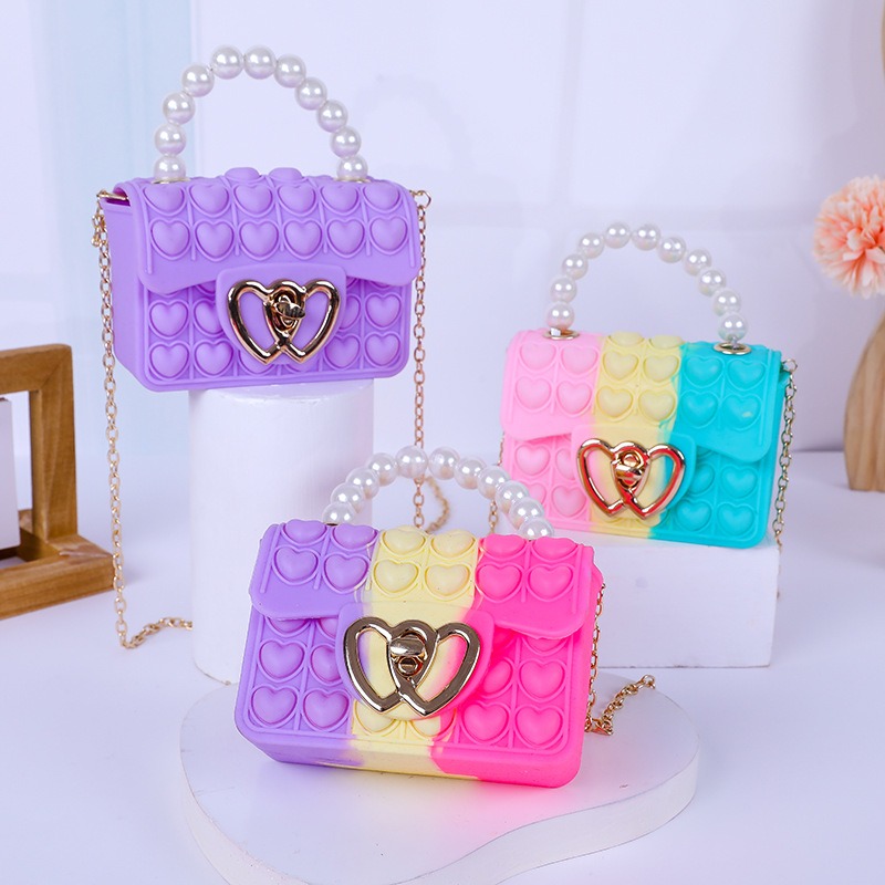 Silicone Love Bubble Jelly Bag - Wallet Chain Bag 评论和价格