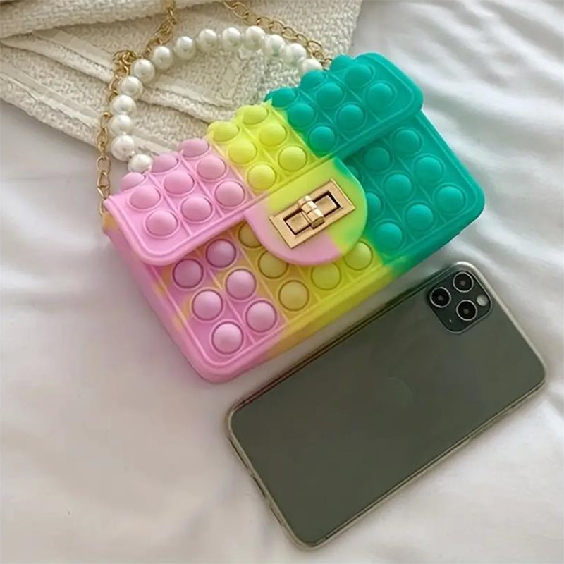 Silicone Love Bubble Jelly Bag - Wallet Chain Bag 评论和价格