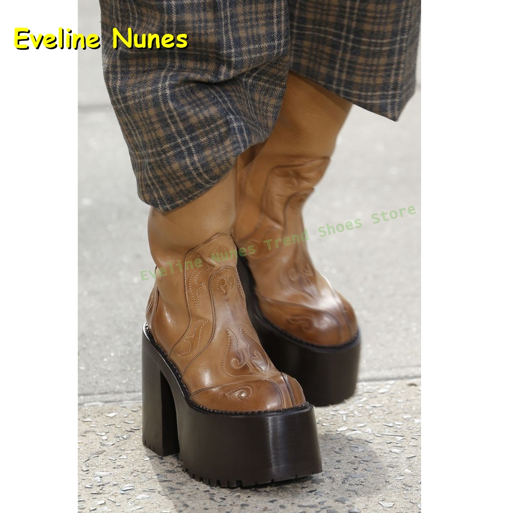 Embroidery Platform Knee High  - Women'S Accessories Trends 2025 评论和价格