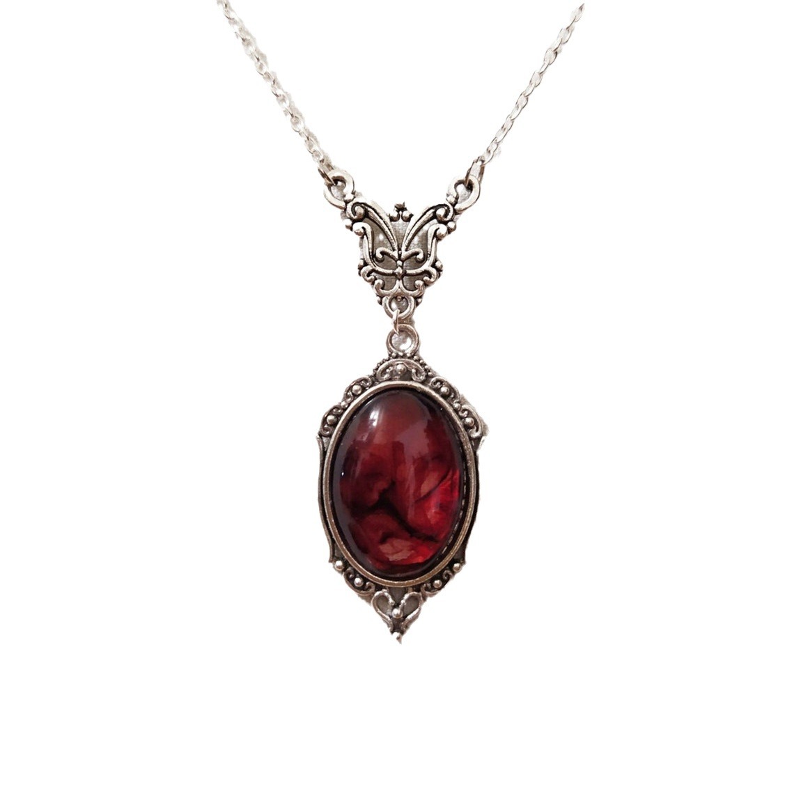 Vintage Gothic Blood Red Quart - Women'S Vampire Accessories 评论和价格