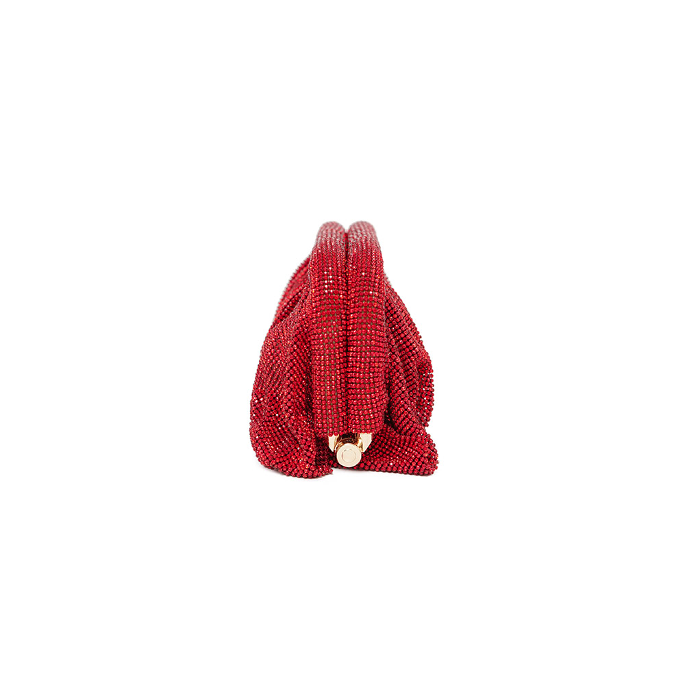 Red Aluminum Mesh Rhinestone P - Wallet Chain Bag 评论和价格