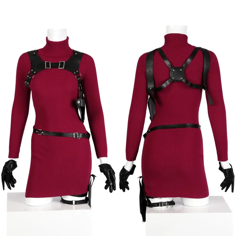 Red Ada Wong costume game COSP - Women'S Red Accessories 评论和价格