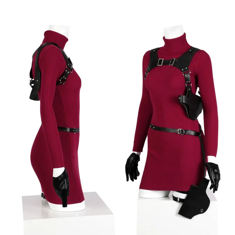 Red Ada Wong costume game COSP - Women'S Red Accessories 评论和价格