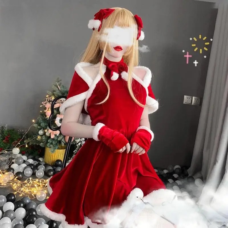 Christmas Cosplay Costume Dres - Women'S Red Accessories 评论和价格