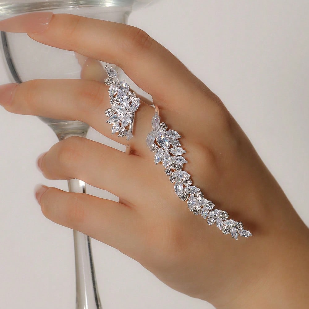 1pc/Women's Rhinestone Ring, E - Women'S Accessories Gift Ideas 评论和价格