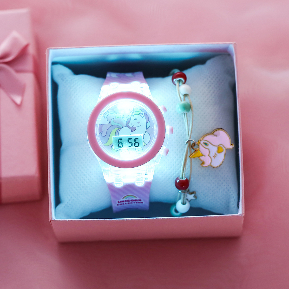 Cute Unicorn Girls Watches wit - Women Accessories Display 评论和价格