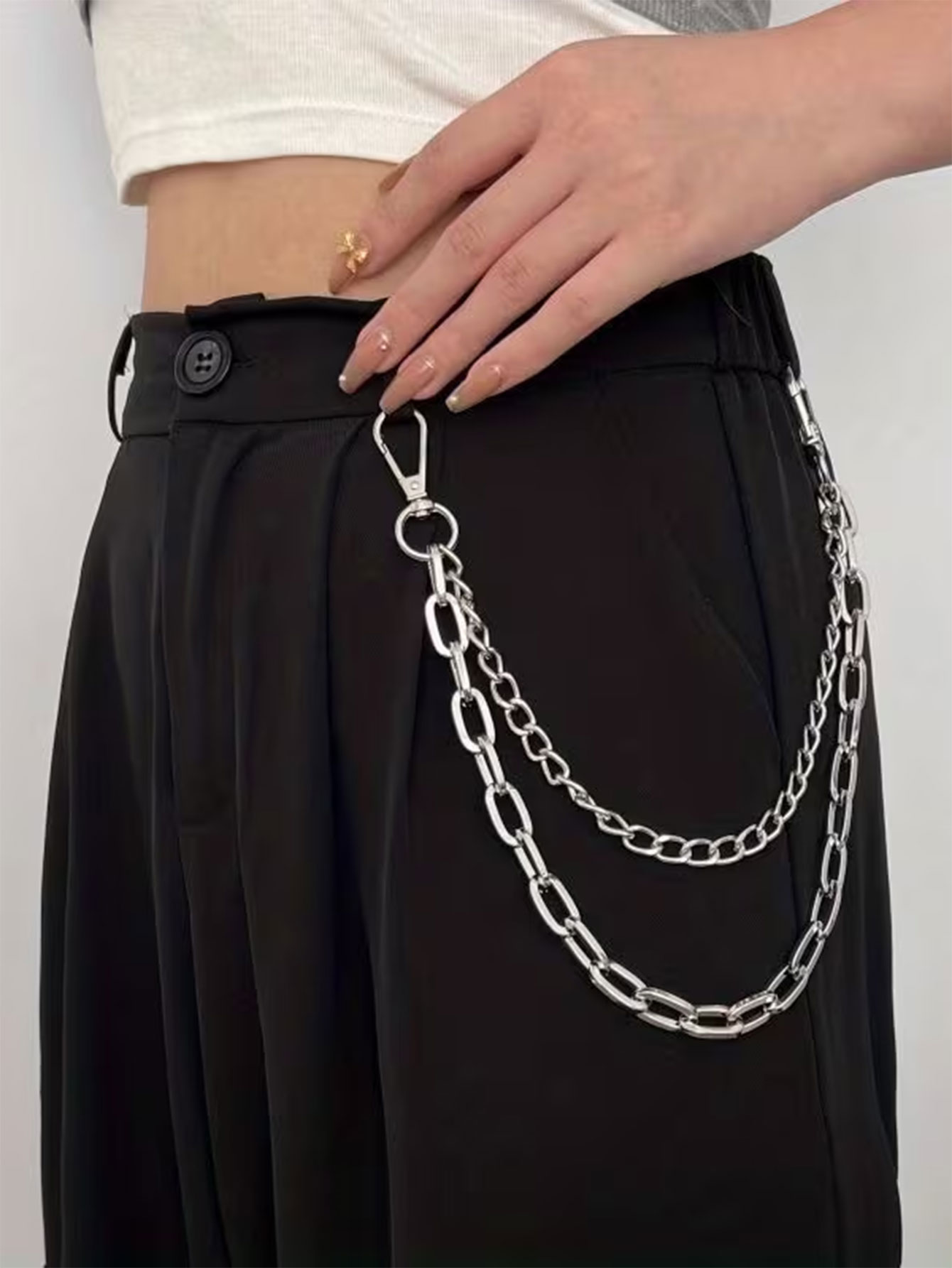 Unisex Punk Style Metal Fashio - Women'S Jeans Accessories Chain 评论和价格