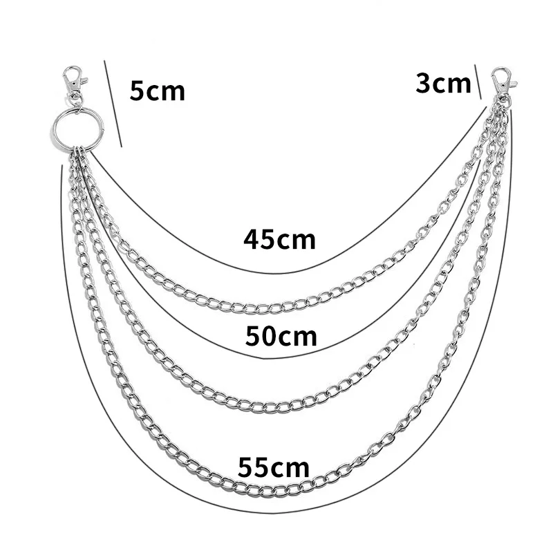 Layer Metal Belt Chain Punk Ho - Wallet Chain Bag 评论和价格