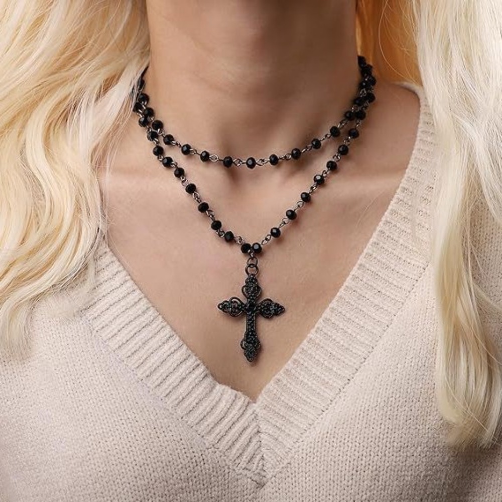 Charm Gothic Black Hollowed-ou - Women'S Vampire Accessories 评论和价格
