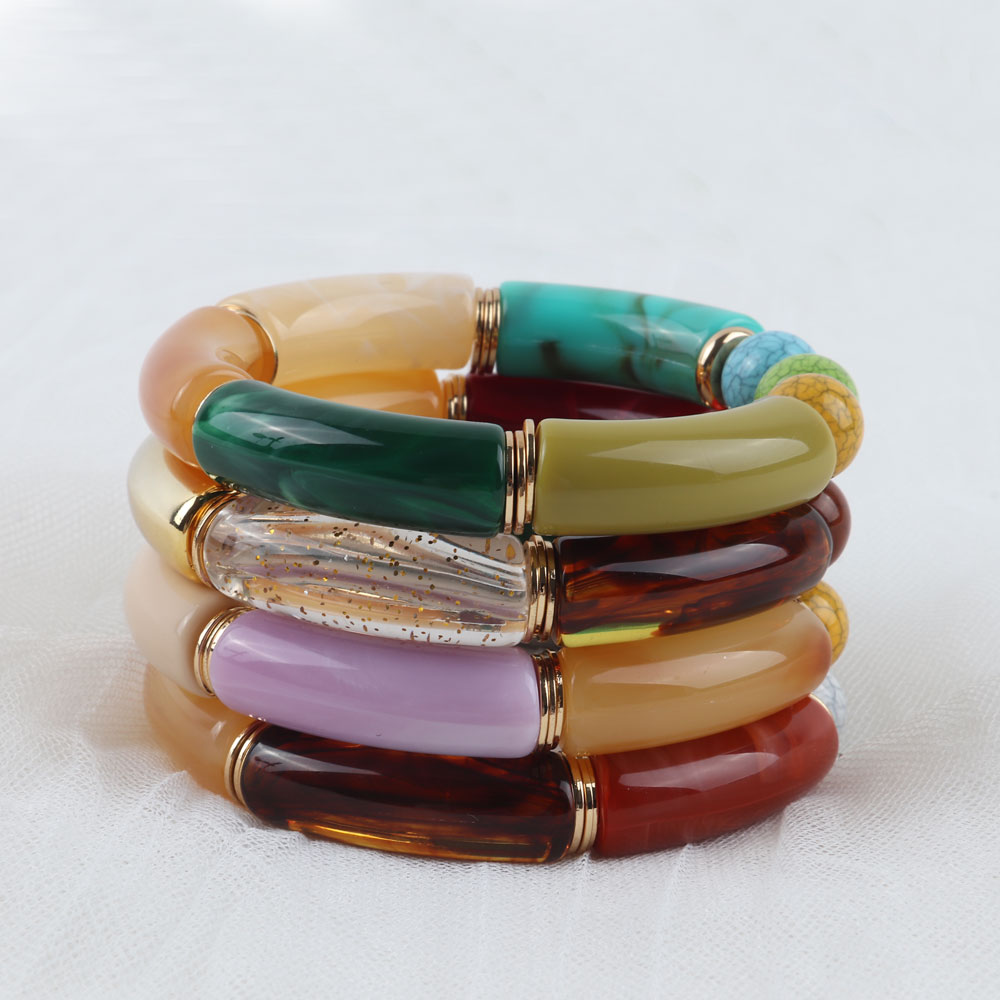FishSheep New Colorful Acrylic - Resin Bangle Bracelet 评论和价格