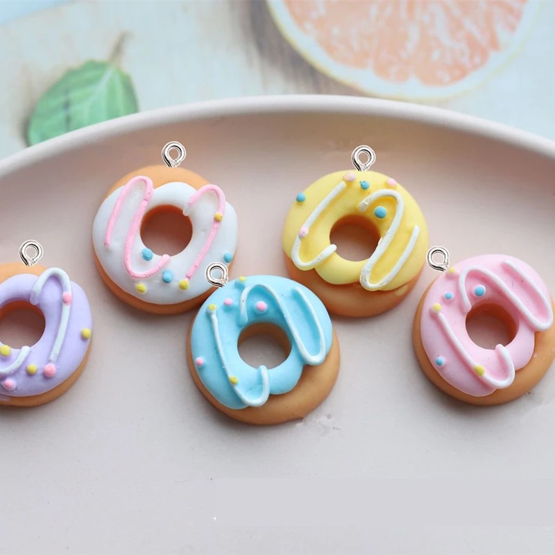 10Pcs Kawaii Color Donut Resin - Resin Bangle Bracelet 评论和价格