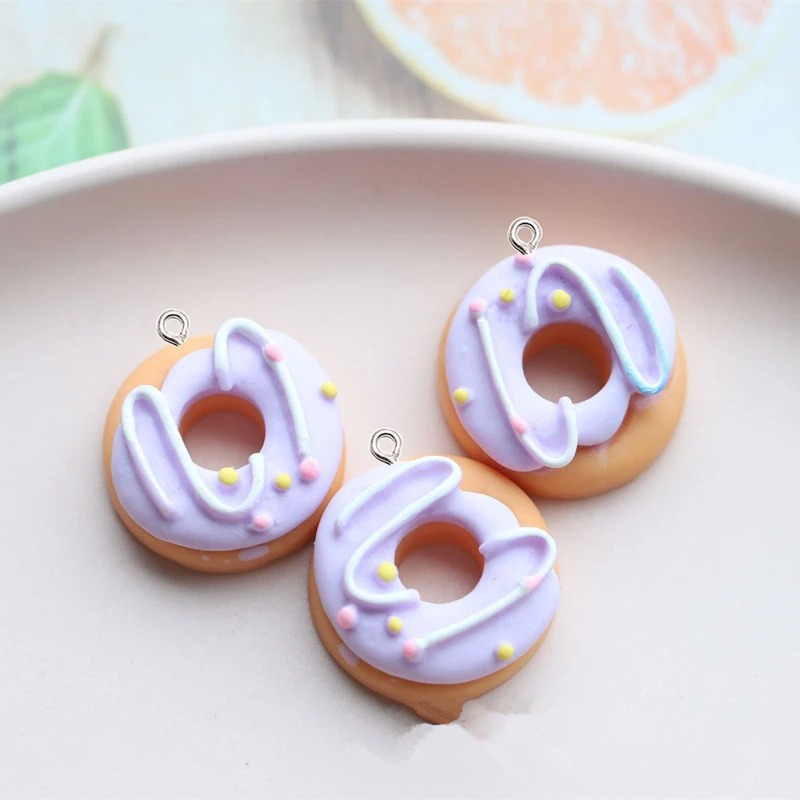 10Pcs Kawaii Color Donut Resin - Resin Bangle Bracelet 评论和价格