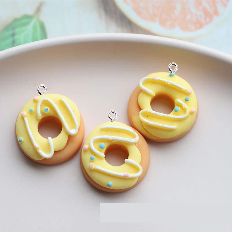 10Pcs Kawaii Color Donut Resin - Resin Bangle Bracelet 评论和价格