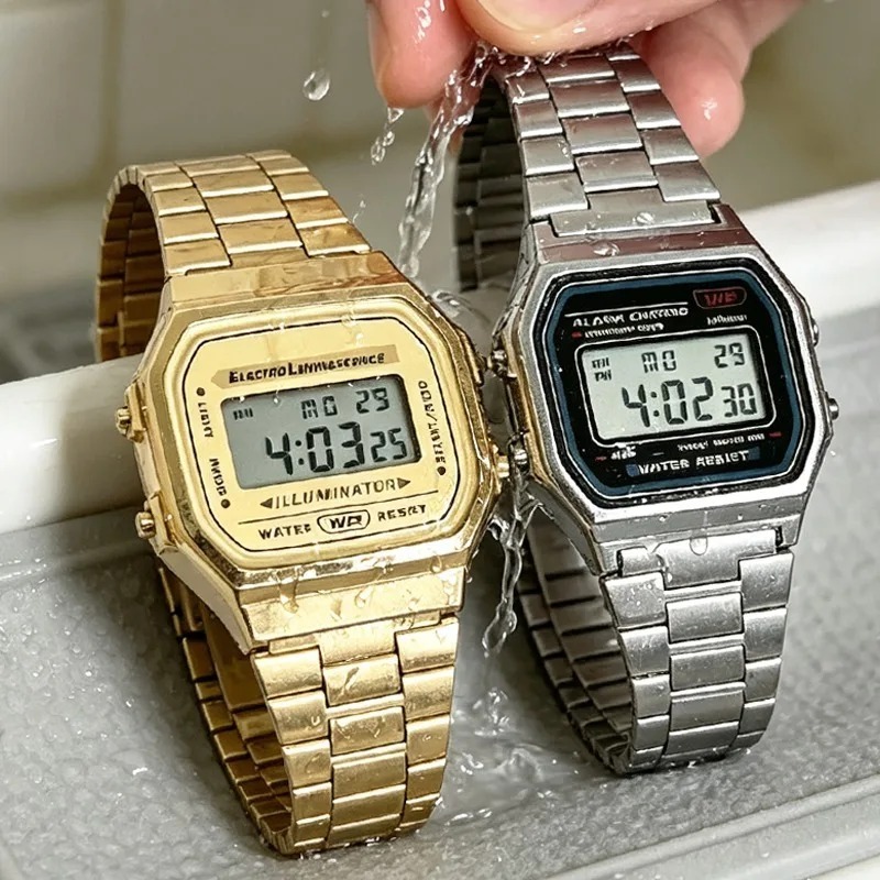 Luxury F91W Steel Band Watches - Women Accessories Display 评论和价格