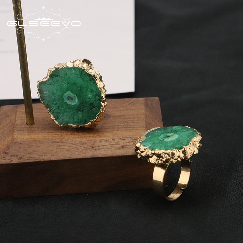 GLSEEVO Green Natural Stone Ad - Women'S Accessories Gift Ideas 评论和价格