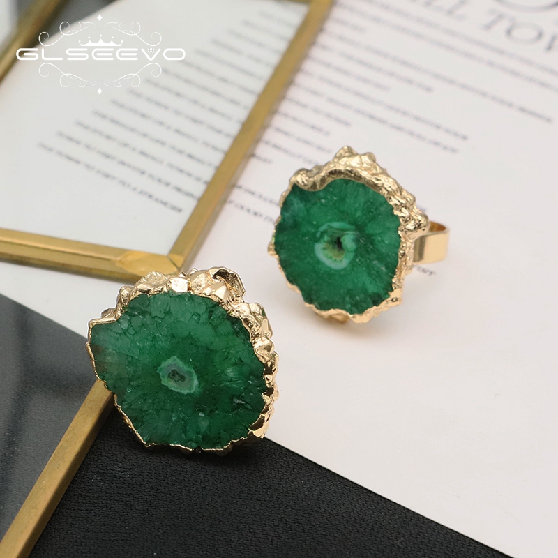 GLSEEVO Green Natural Stone Ad - Women'S Accessories Gift Ideas 评论和价格