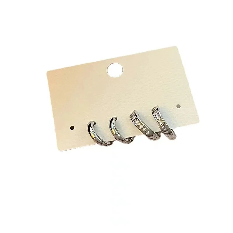 4Pcs/set Stainless Steel Aesth - Women Accessories Jewelry 评论和价格