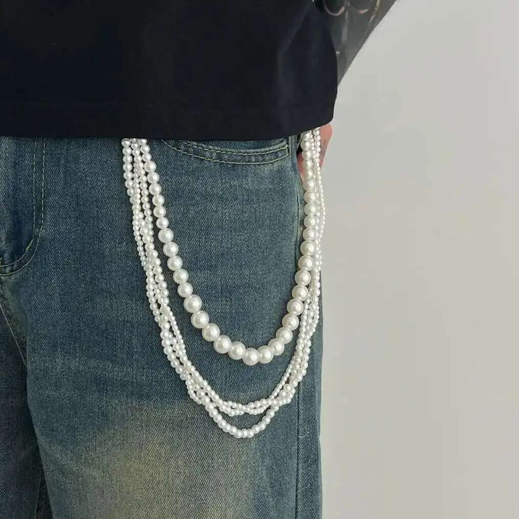 Lacteo Goth Multi Layer Imitat - Women'S Jeans Accessories Chain 评论和价格