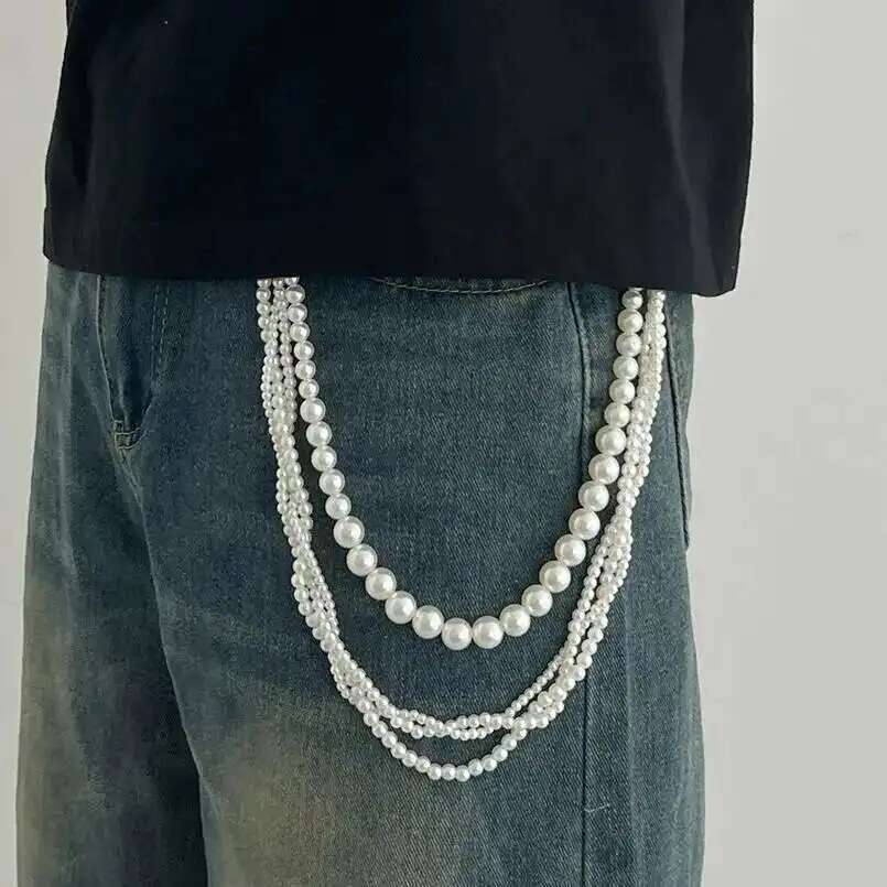 Lacteo Goth Multi Layer Imitat - Women'S Jeans Accessories Chain 评论和价格