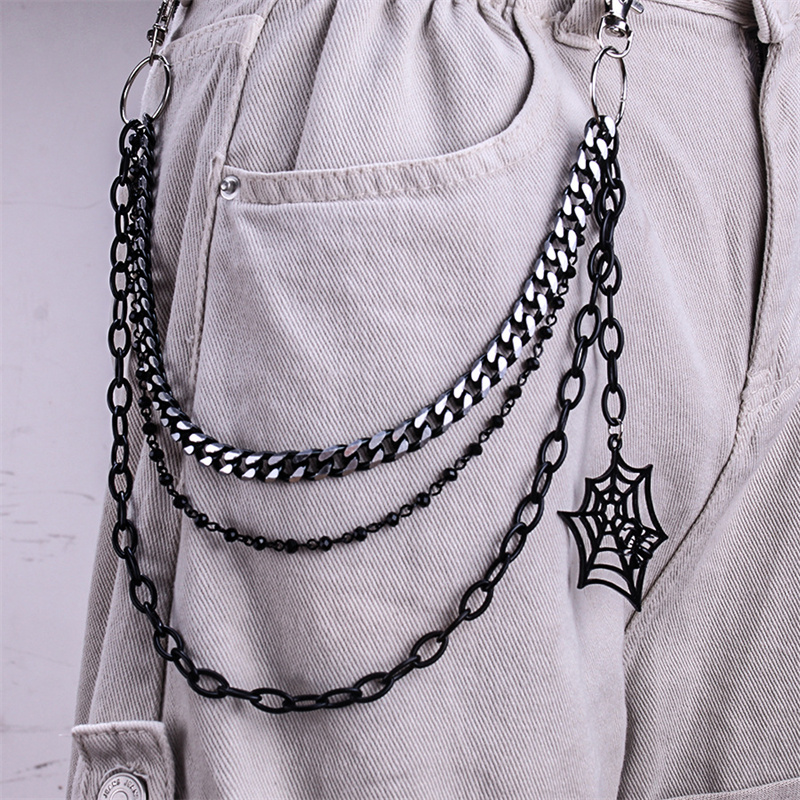 Halloween Gifts keychain Punk  - Women'S Jeans Accessories Chain 评论和价格