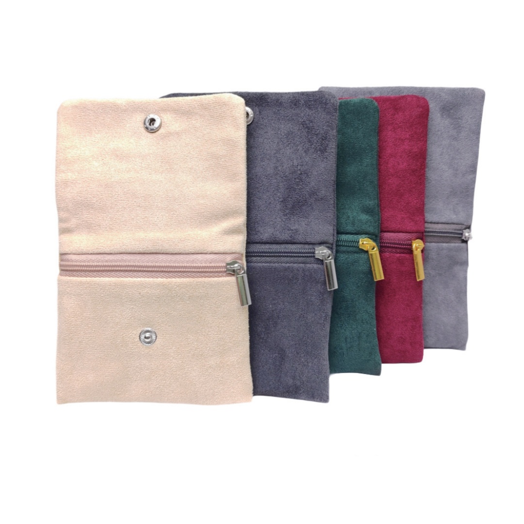 Velvet Jewellery Pouch Snap Zi - Women Accessories Display 评论和价格