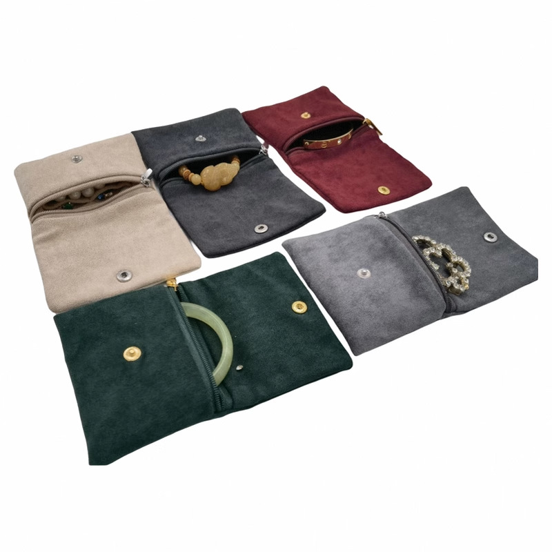 Velvet Jewellery Pouch Snap Zi - Women Accessories Display 评论和价格